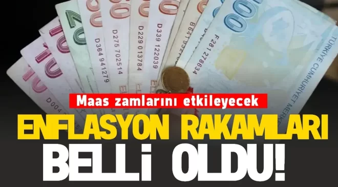 Enflasyon oranları belli oldu